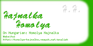 hajnalka homolya business card